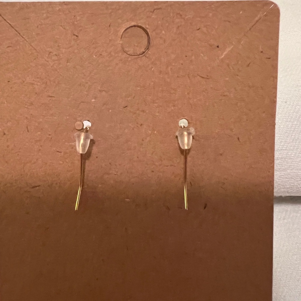 Sunflower Dangle Earrings - Gold and Green NWT - Picture 2 of 4